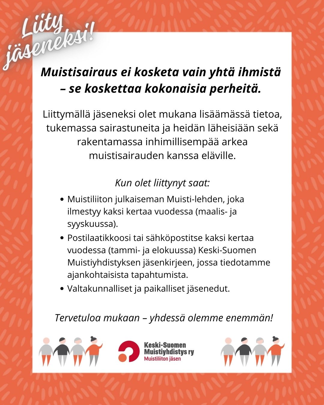 Liity nyt Keski-Suomen Muistiyhdistyksen jäseneksi!