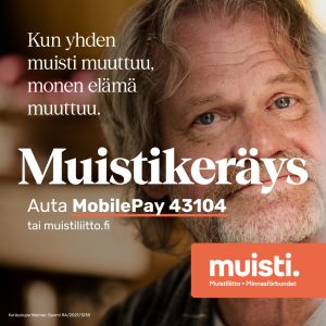 Tietoa Muistikeräyksessä. Lähikuva ikääntyneen miehen kasvoista.